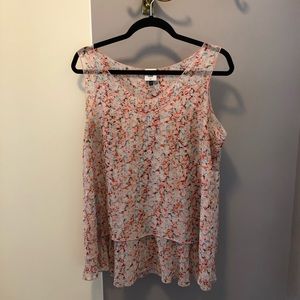 Cabi layered tank blouse